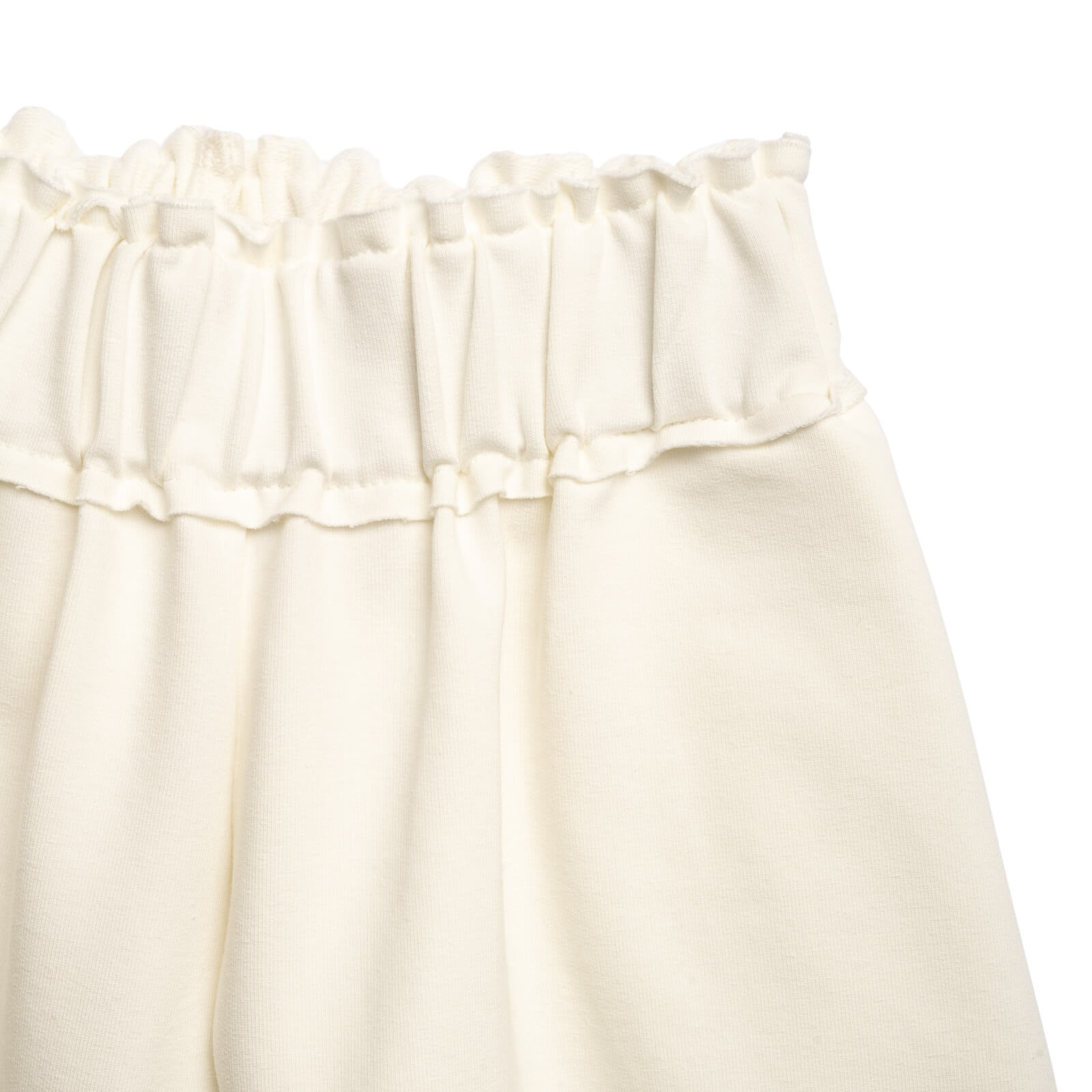 Širšie nohavice – BAGGY PANTS Prírodná biela – Obrázok 2